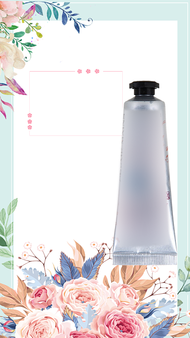 清新护手霜宣传活动手机海报背景