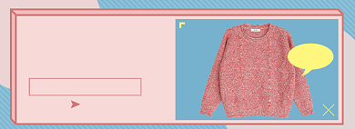 女装毛衣淘宝电商banner图背景