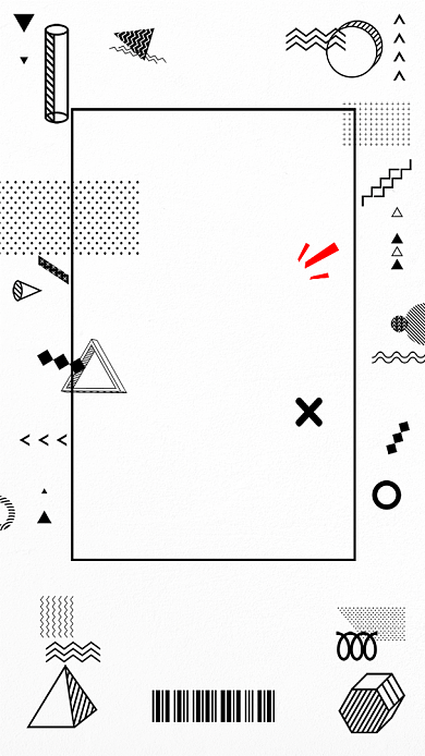 孟菲斯创意会员日促销手机海报背景