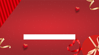 情人节红色大气礼盒爱心丝带手机海报背景