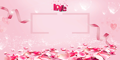 创意时尚粉色浪漫结婚展板背景