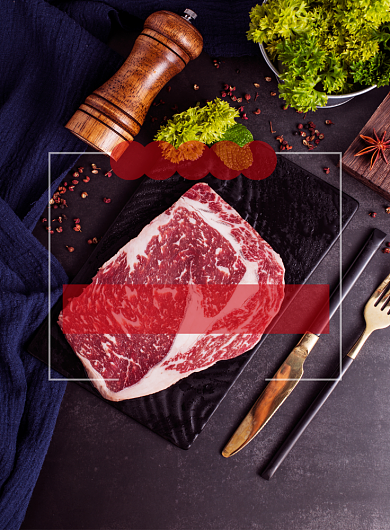进口牛排西餐美食印刷海报背景