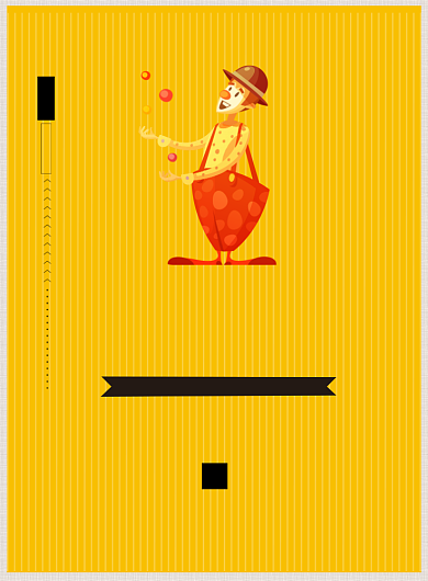 愚人节优惠活动满减黄色小丑卡通印刷海报背景