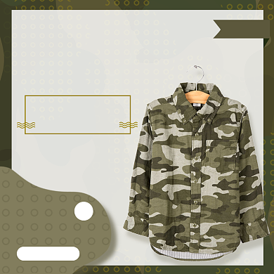 男装迷彩服衬衫淘宝主图直通车模板背景