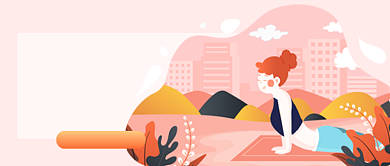 清新矢量户外瑜伽运动健身宣传广告微信公众号素材图片背景