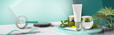 绿色简约夏季新品新势力周电商淘宝淘宝banner背景