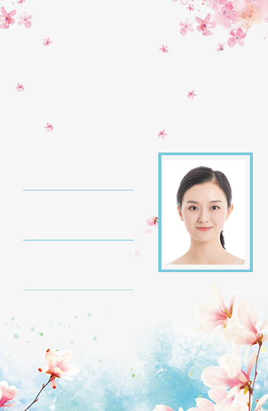 创意花卉清新工作证背景