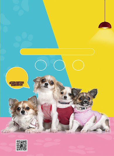 可爱清新简约萌宠之家宠物店印刷海报模板背景