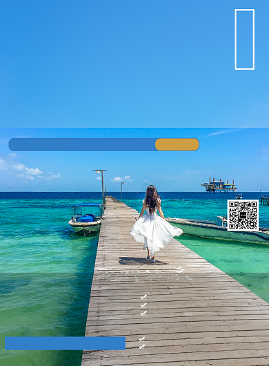 蜜月海岛马尔代尔旅游促销印刷海报背景