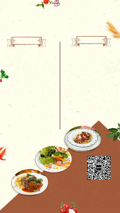 西餐厅餐厅菜单海报背景