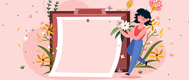 38女神节插画日历公众号首图背景