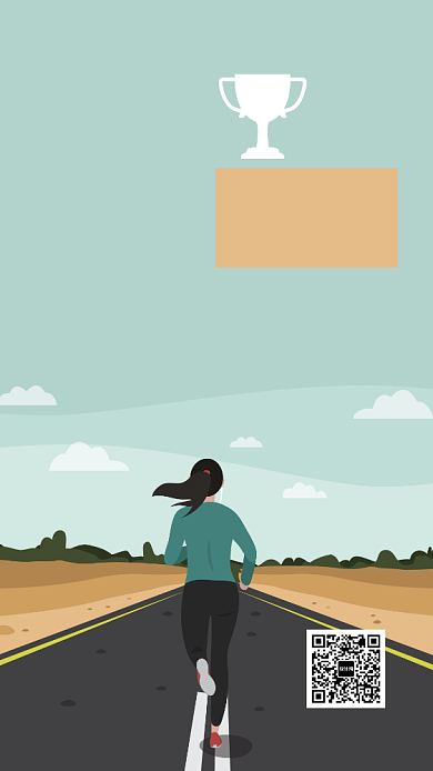 创意跑步手机海报背景