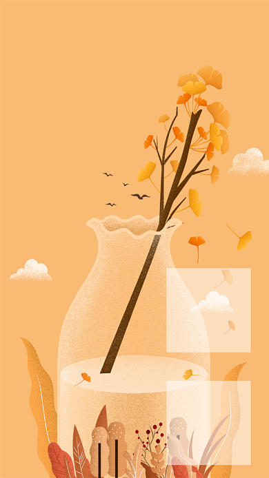 九月日签手机海报宣传背景