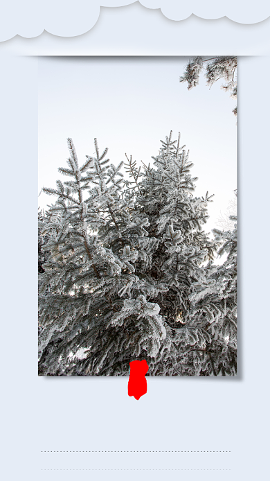 现代简约大气节气大寒手机海报背景