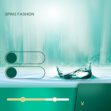 春季上市绿色简约买就送主图直通车背景