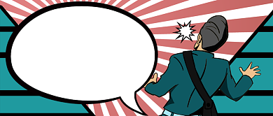 青色卡通手慢无只要五折公众号首图背景