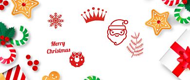 红色节日圣诞节圣诞快乐公众号首图背景