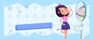 卡通可爱女神美妆护肤广告微信公众号素材图片背景