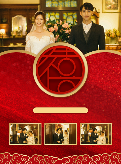 喜庆中国风婚庆宣传海报背景