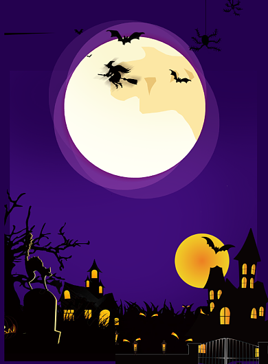 万圣节节日促销印刷海报背景