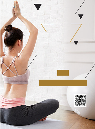 时尚扁平化瘦身瑜伽运动宣传海报背景