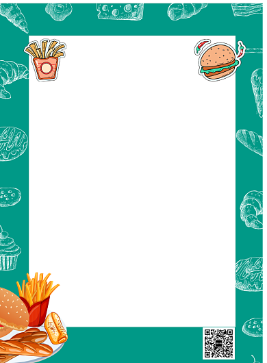 绿色卡通汉堡特色小食菜单宣传海报背景