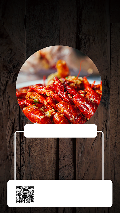 黑色小龙虾促销手机海报背景