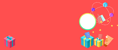 红色简约商品公众号首图背景