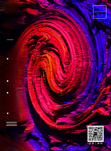 创意炫彩3d立体现代艺术展海报背景