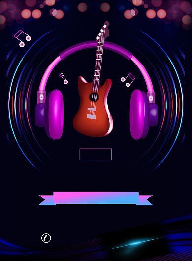 炫酷梦幻音乐社团招新宣传广告印刷海报背景