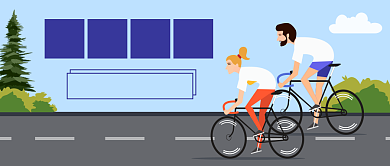 骑车健身锻炼公众号首图背景