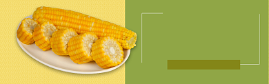 黄色绿色水果蔬菜甜玉米促销banner背景