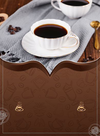 简约时尚咖啡时间咖啡下午茶海报背景