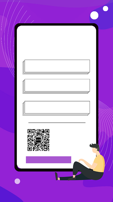 暑假IT学习培训UI风格手机海报背景