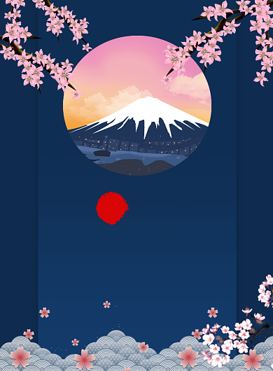 日本旅行海报背景