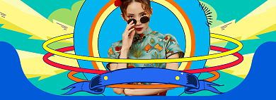 套装女装海报banner背景