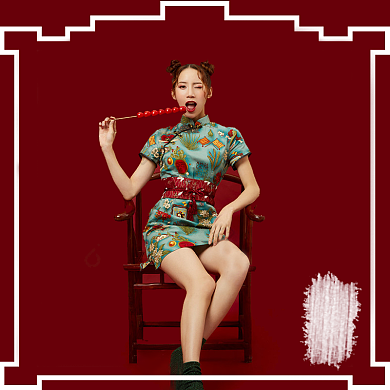 天猫国潮风头像边框淘宝直通车图片背景