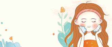 护肤课堂美妆文艺风首图背景