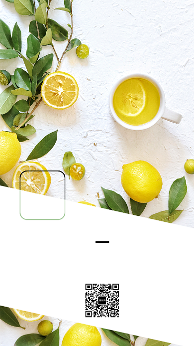 创意清新柠檬日签海报背景