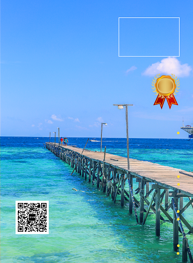 海边杂志仙本娜马来西亚旅游宣传印刷海报背景