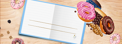 手绘风简约美味面包淘宝banner背景