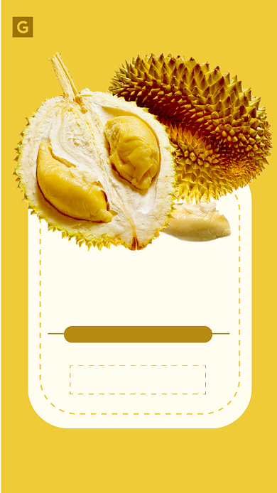 水果榴莲促销海报背景