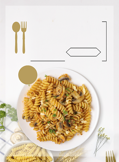 浅色清新风餐饮美食意大利面宣传印刷海报背景