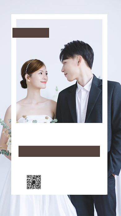 婚纱摄影促销手机海报背景