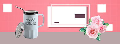 温暖过冬马克杯电商banner背景