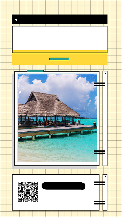 黄色清新秋季旅行手机海报模板背景