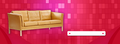 红色淘抢购家具沙发专场促销banner背景