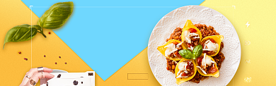 简约清新美食促销淘宝banner背景