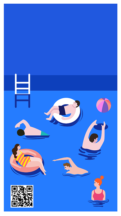 游泳培训班创意宣传海报背景