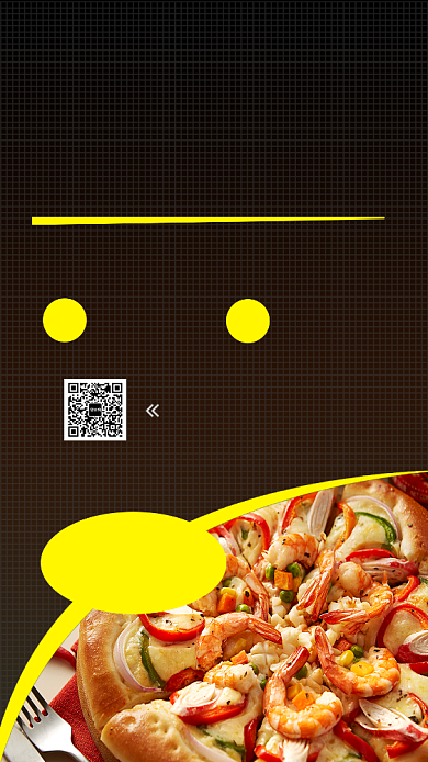 美食披萨手机海报背景